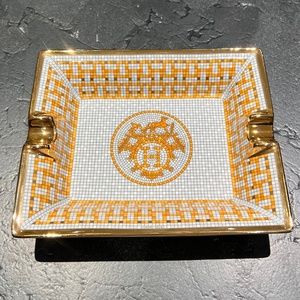Hermes vintage gold ashtray